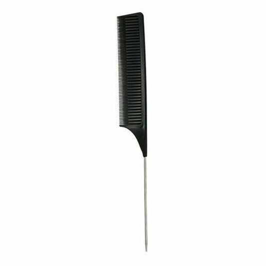 Metal Tail Weaving Comb - Black
