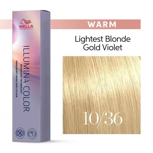 Wella Illumina Color 10/36 Lightest Gold Violet Blonde 60ML