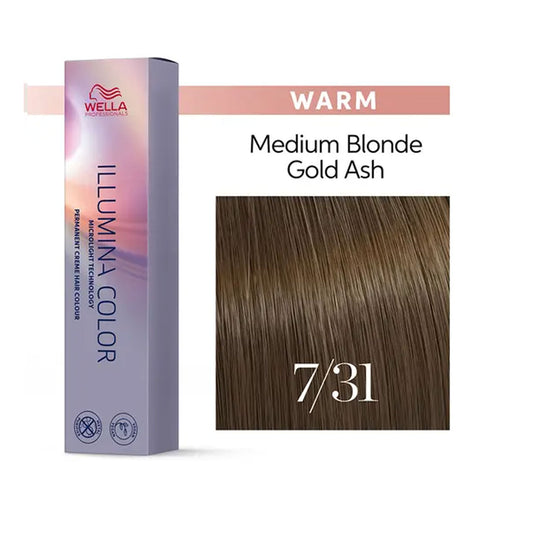 Wella Illumina Color 7/31 Medium Gold Ash Blonde 60ML