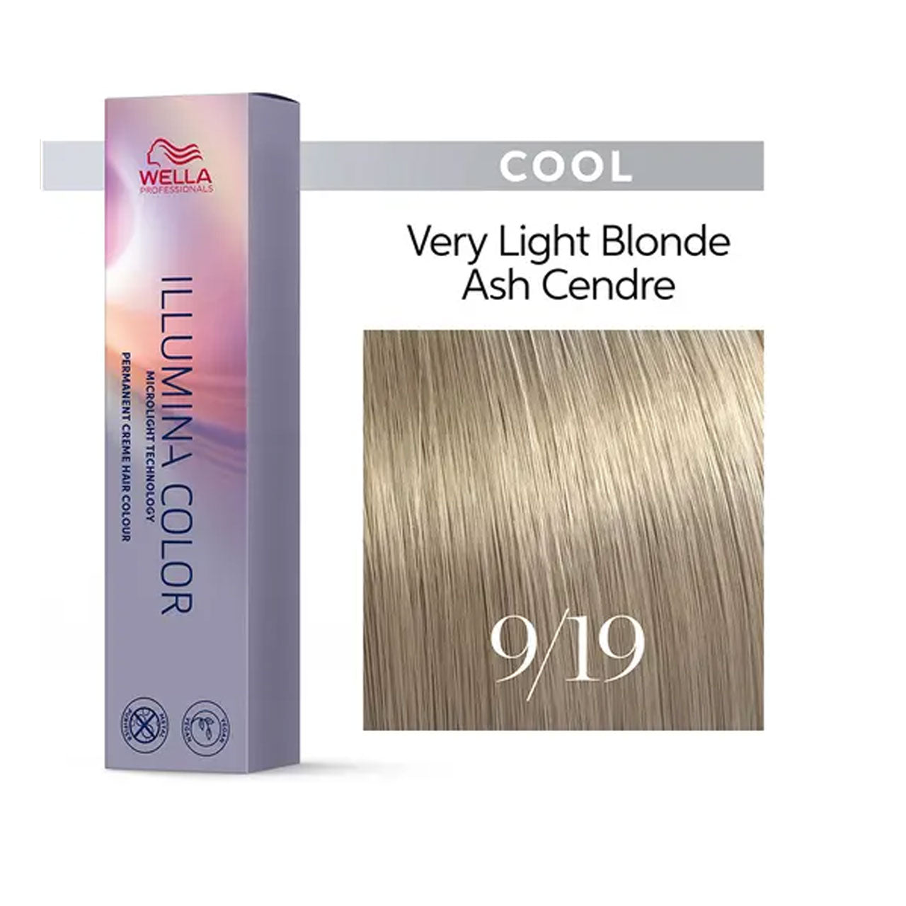Wella Illumina Color 9/19 Very Light Ash Cendre Blonde 60ML