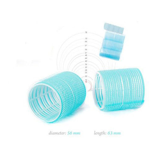 Light Blue Velcro Rollers 56 x 63mm 6pk