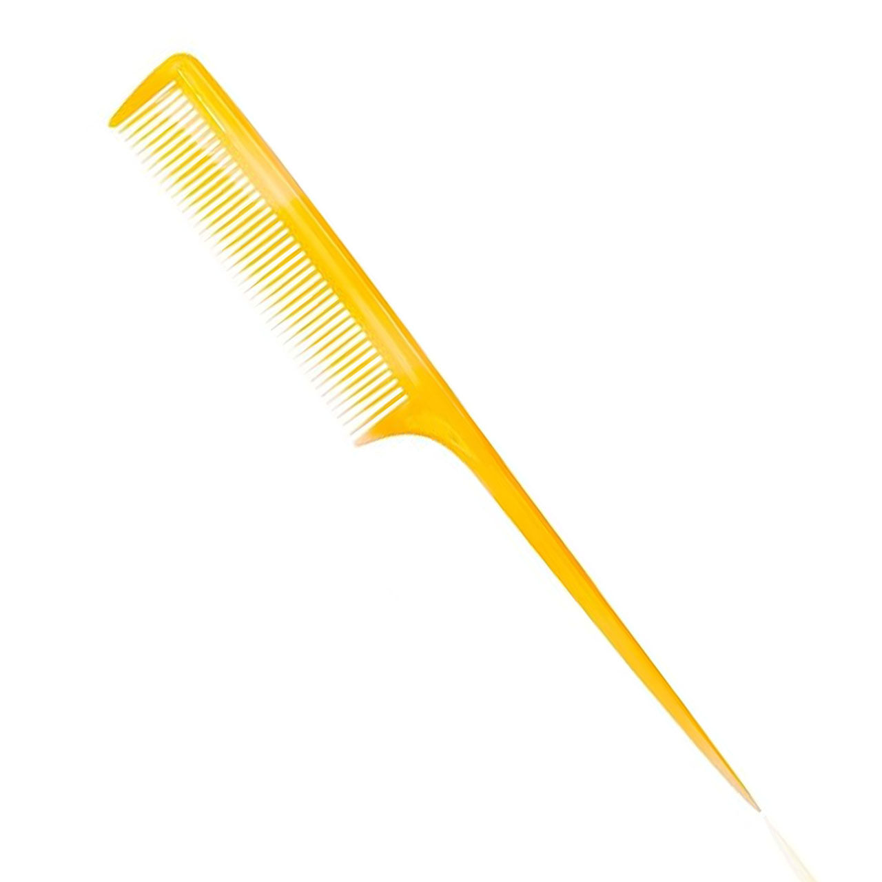 Professional Plastic Tail Comb - High-Visibility Yellow