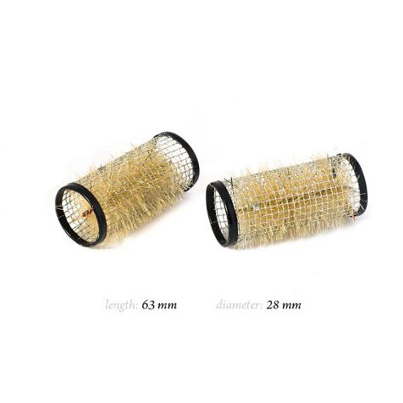 Pure Ox Wire Curlers 28mm Black 12Pk