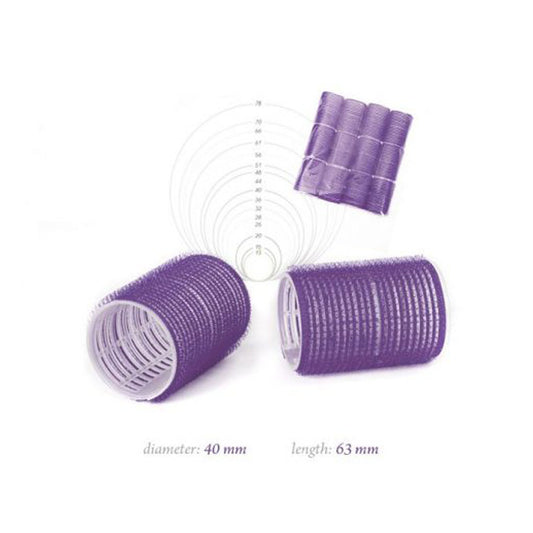 Velcro Rollers 40 x 63mm 12pk Assorted Colours
