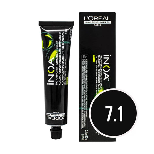 Loreal iNOA Permanent Hair Color 7.1 Ash Blonde 60g