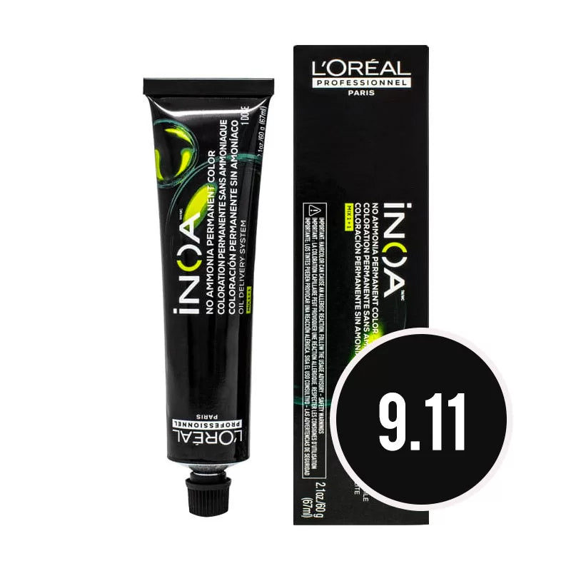 Loreal iNOA Permanent Hair Color 9.11 Very Light Deep Ash Blonde 60g