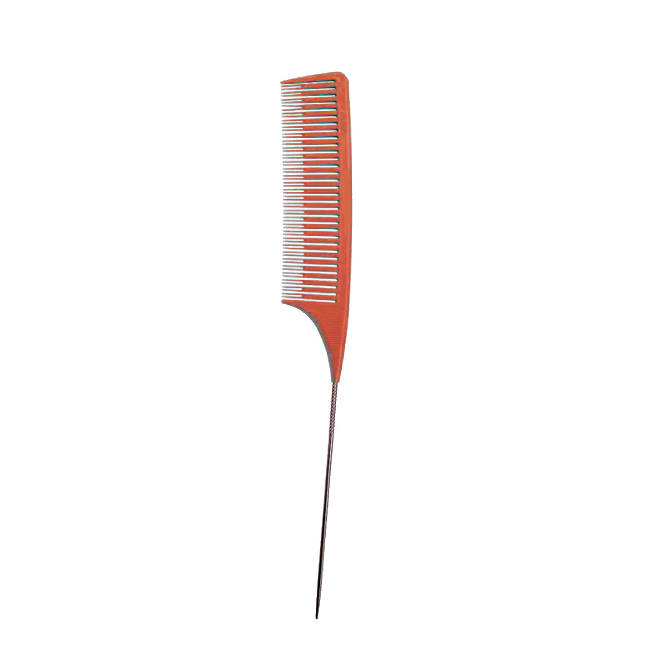 Metal Tail Weaving Comb - Red