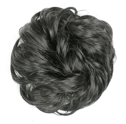 Messy Hair Bun Natural Black