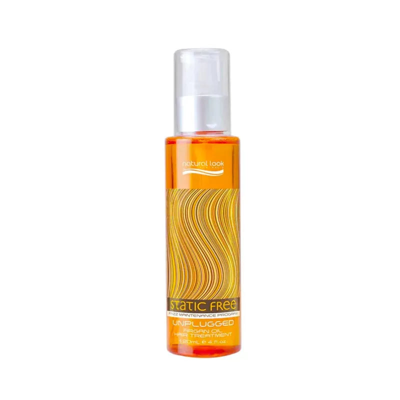 Natural Look Static Free Unplugged Argan Oil 120ML LF Hair And Beauty Natural look static free unplugged argan oil 120ml lf hair and beauty