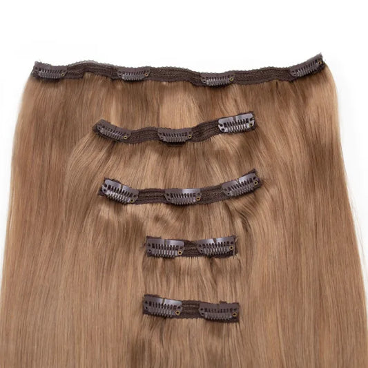 Seamless1 Opal Clip-inHuman Hair in 5 piece 21-22 inches / 53.5-56 cm - 110 grams