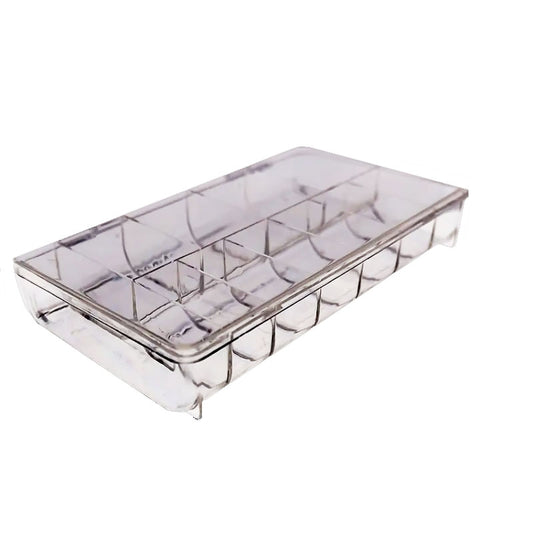 11 Grid Transparent Storage Organiser Box with Clear Lid