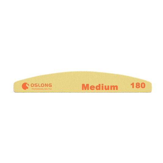 Oslong Professional Nail File Half Moon Medium 180