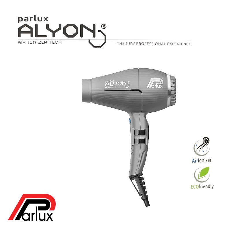 ** FREE GIFT HAIR BRUSH ** PARLUX ALYON AIR IONIZER TECH PROFESSIONAL 2250W - MATT GRAPHITE