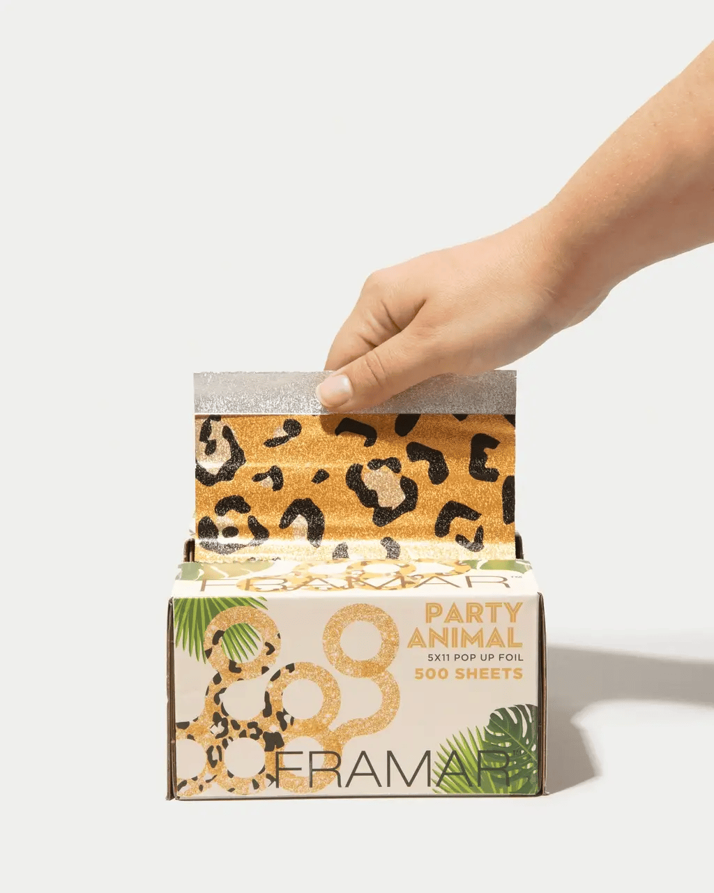 Framar Party Animal Pop Up Hair Foils 5x11 500 sheets professional salon highlighting foils box
