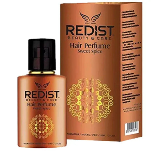 REDIST Hair Perfume Sweet Spice 50ml in its elegant packaging.