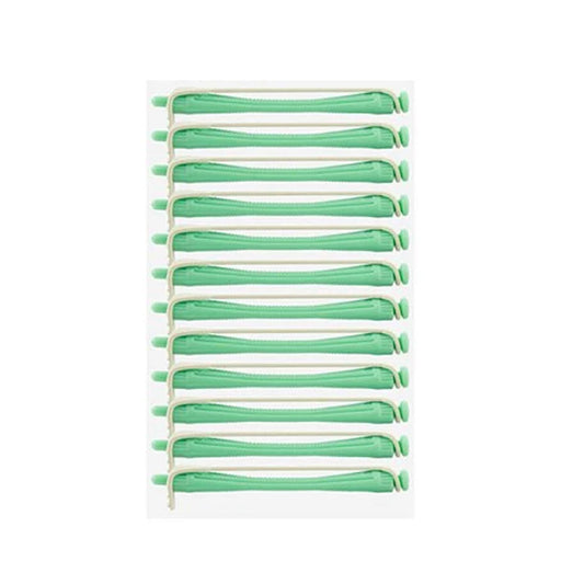 Cold Wave Rods Perm Rollers 6MM*91MM Green White 12Pk