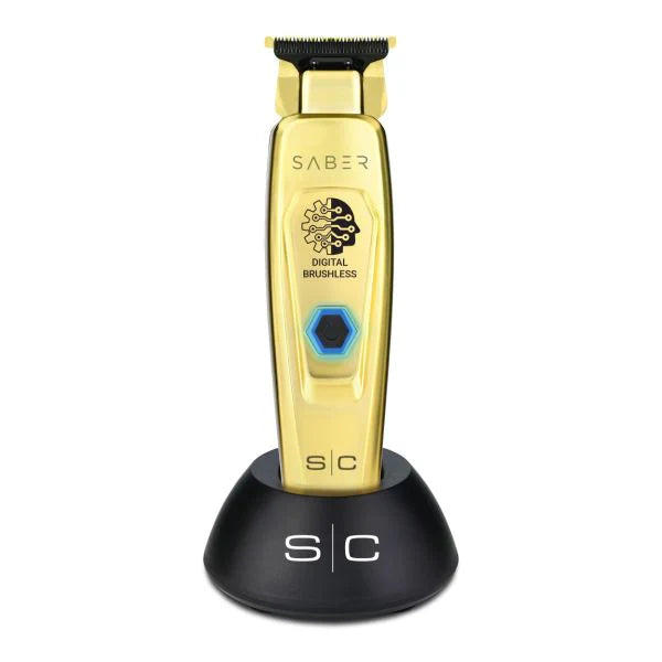 Style Craft by Silver Bullet Saber Professional Metal Trimmer With Digital Brushless Motor Gold