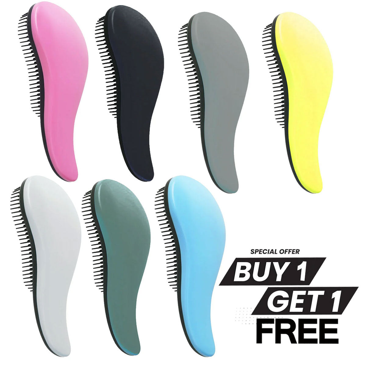 ** Buy 2 Get 1 Free ** Detangler Brush Assorted Colours