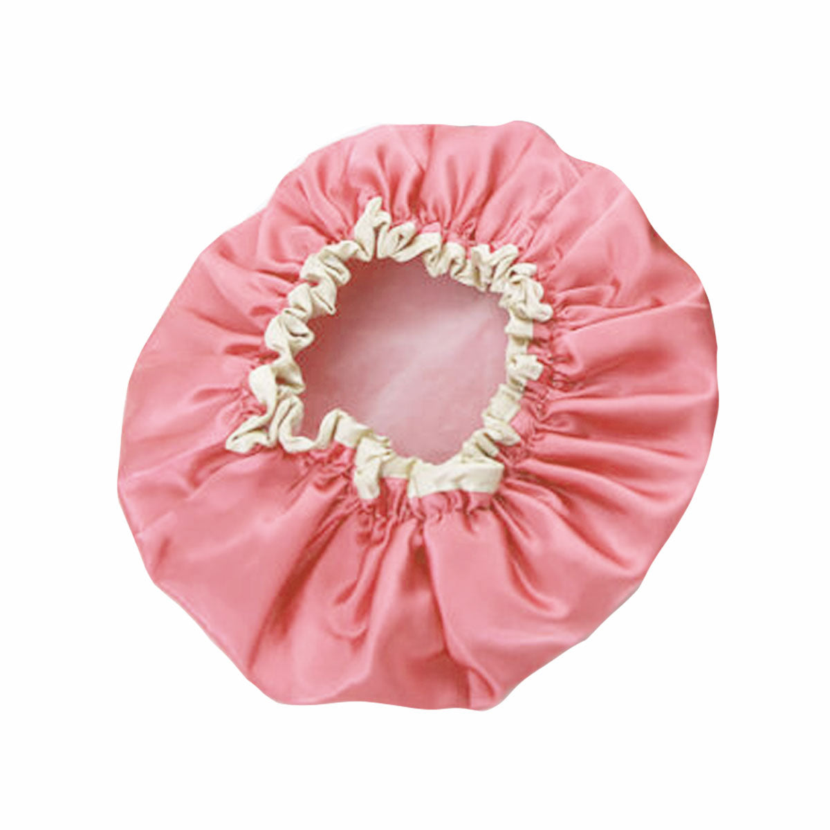 Waterproof Shower Cap Satin Lined Pink