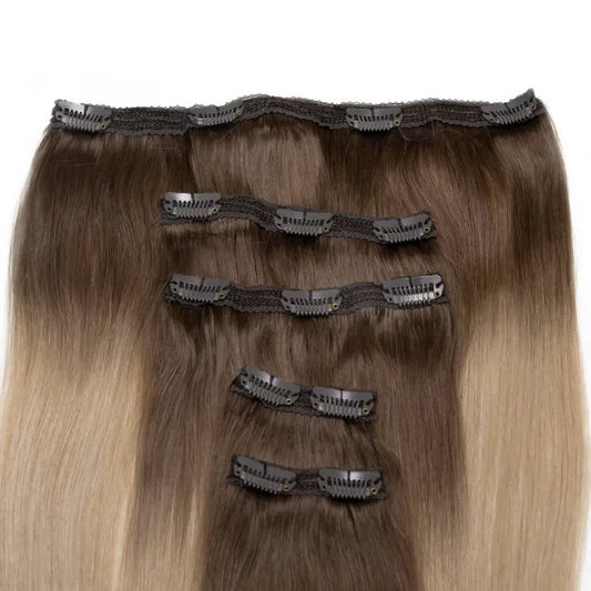 Seamless1 Sun kissed Clip-in Human Hair in 5 piece 21-22 inches / 53.5-56 cm - 110 grams