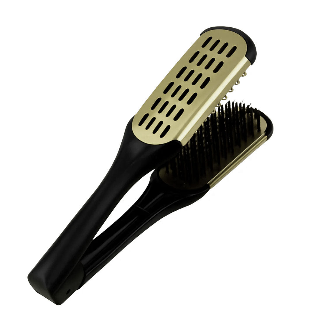 Vented Design Hair Straightening Brush Anti Static Brandon Beige