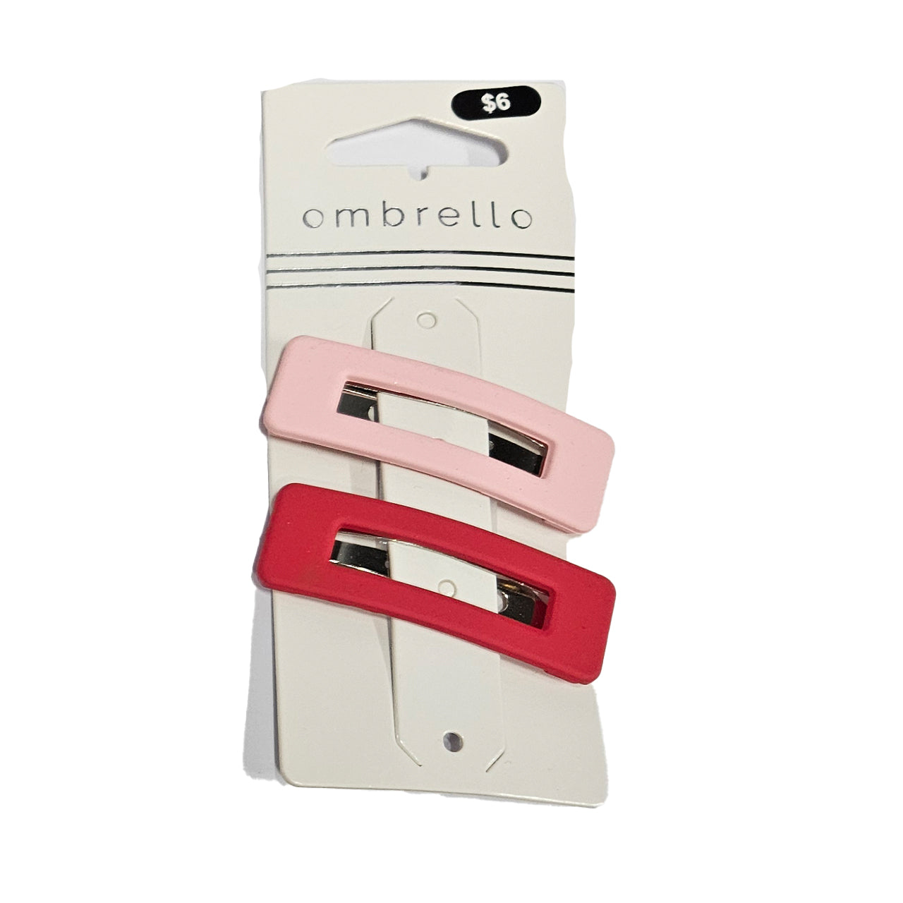 Ombrello Pink and Red Hair Clips 2PC