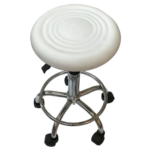 Stool Chair High Gas With A Swirl Finish - White